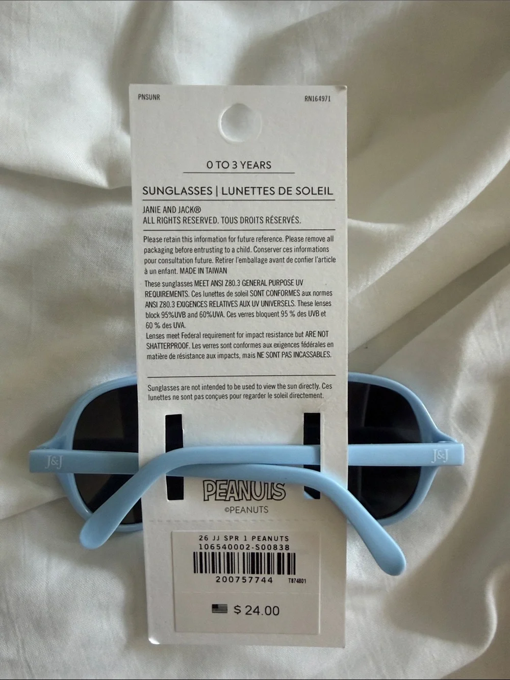 Janie and Jack Kids Light Blue and Green Aviator Sunglasses